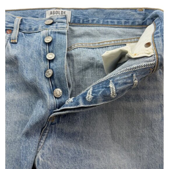 Agolde Jamie High Rise Classic Jeans in Shakedown Distressed 90s Buttons Size 25 - Picture 5 of 9